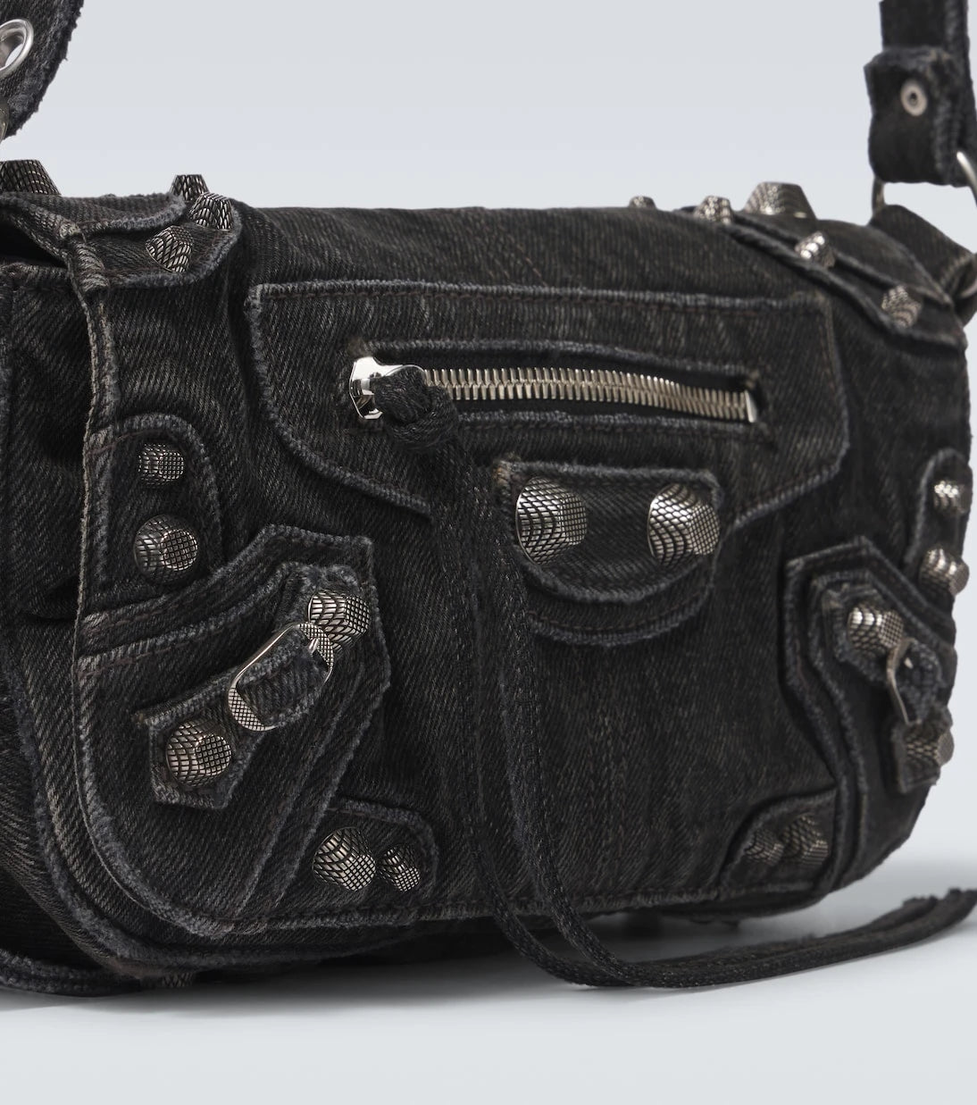 Balenciaga - Le Cagole XS denim shoulder bag