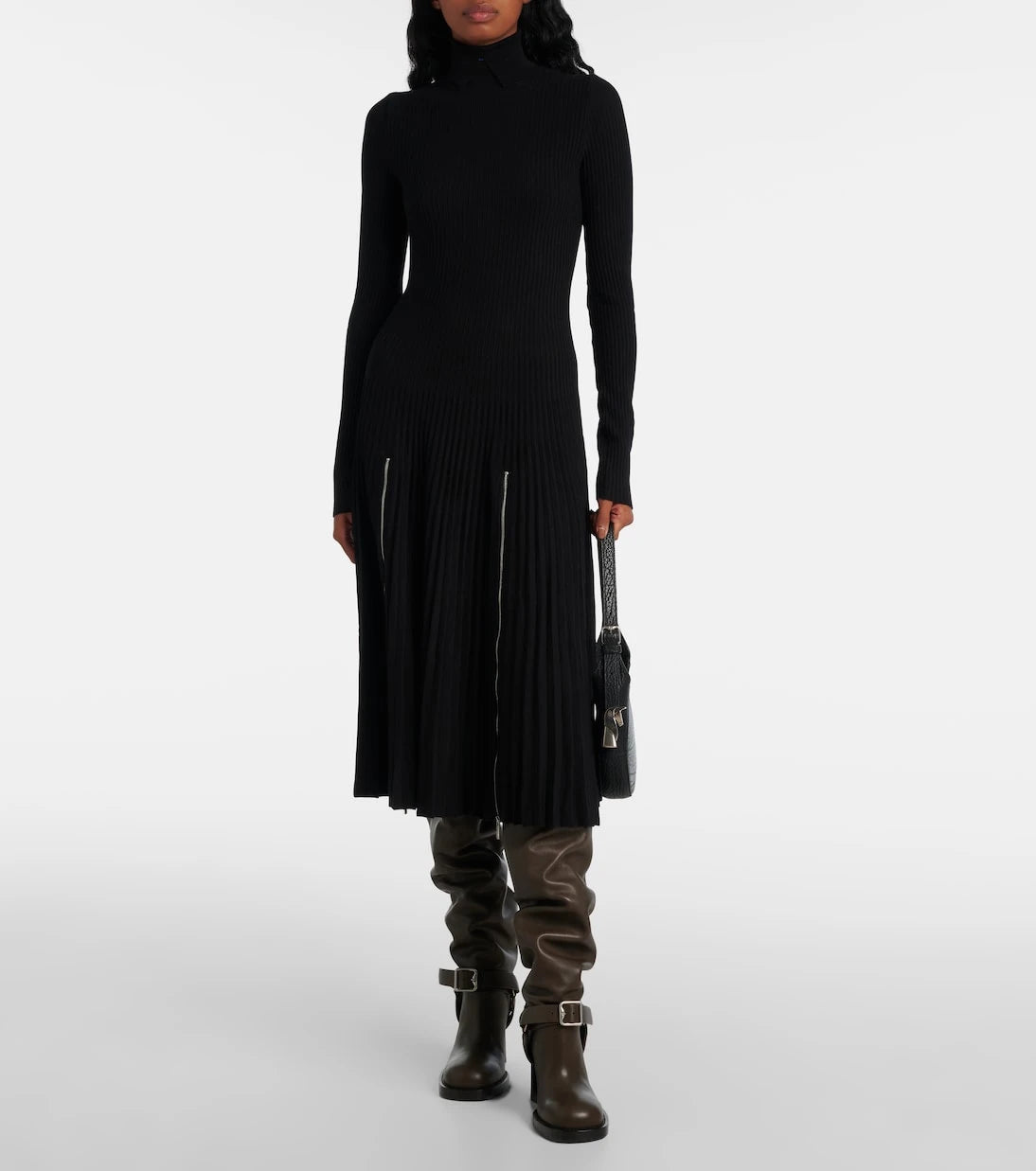 Burberry - Leather over-the-knee boots