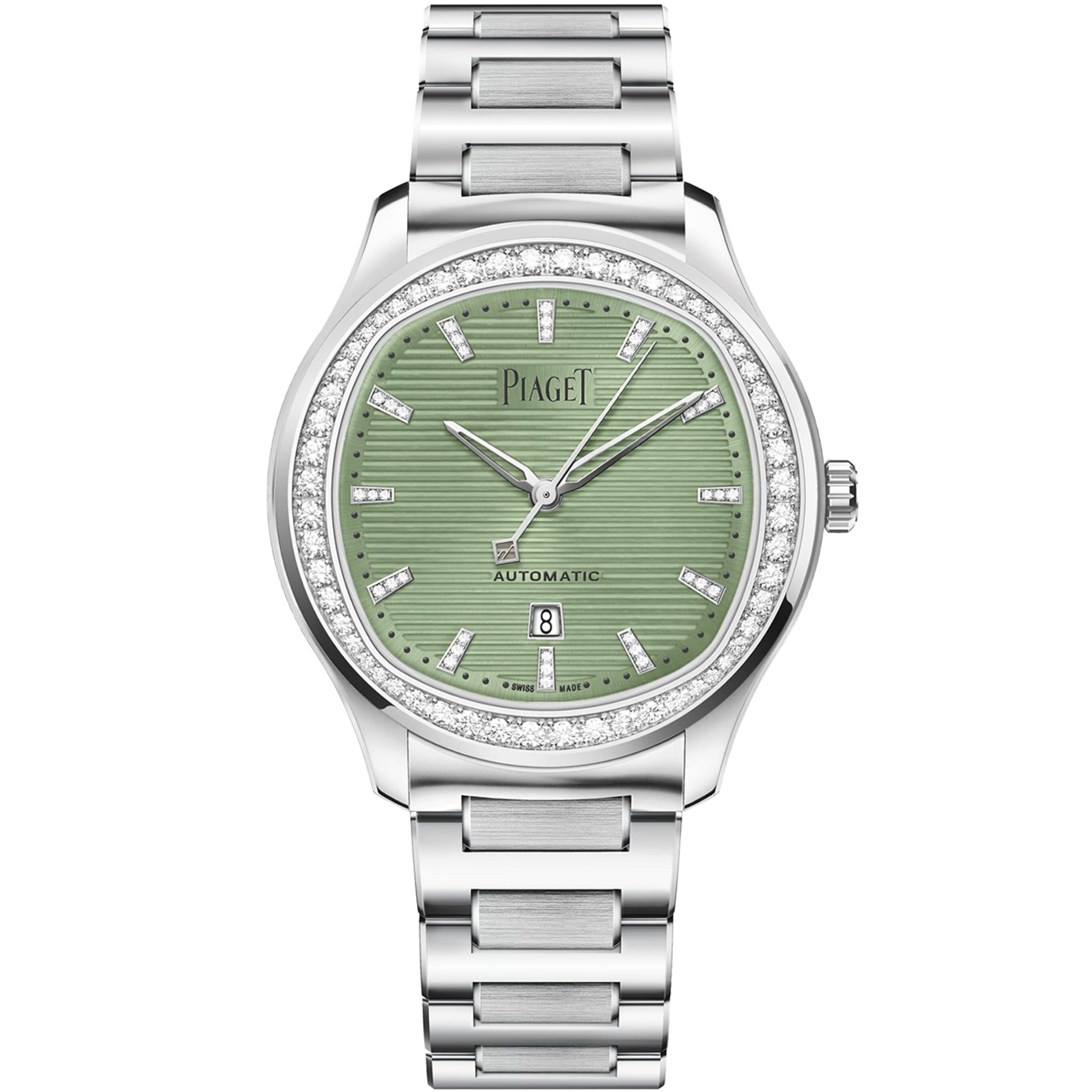 Stainless Steel and Diamond Polo Date Watch 36mm