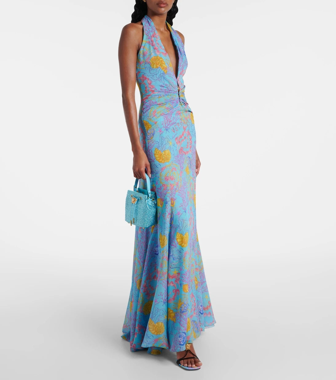 Versace - La Medusa Medium embellished bucket bag