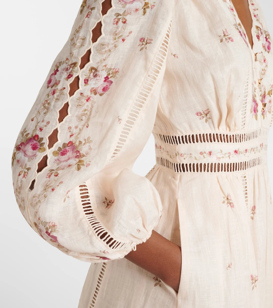 Zimmermann - Patience floral linen midi dress