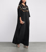 Crepe Sequin-Embellished Maxi Kaftan Dress