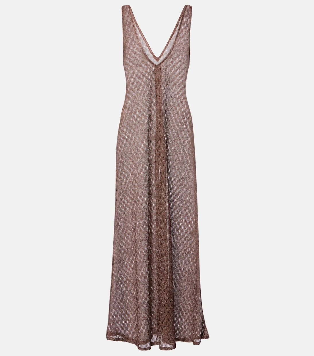 Missoni - Open-knit lamé maxi dress