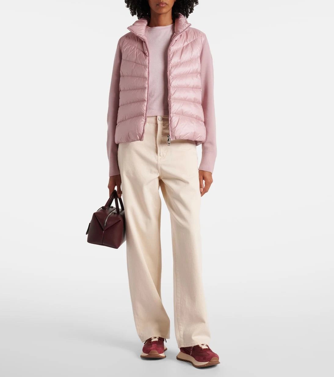 Moncler - Down-paneled virgin wool cardigan