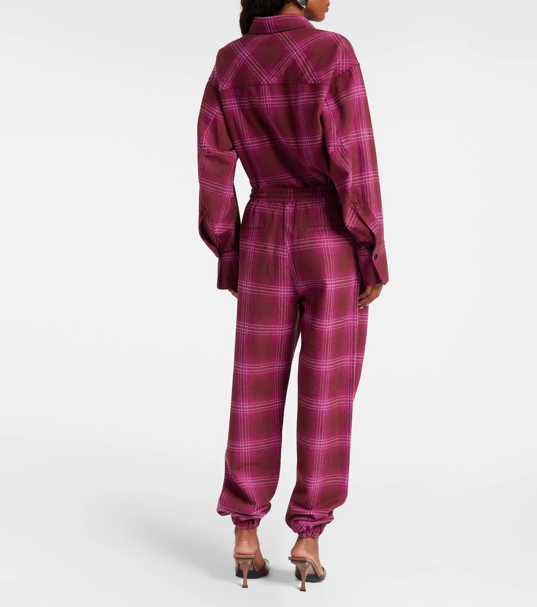 The Attico - Checked cotton flannel sweatpants