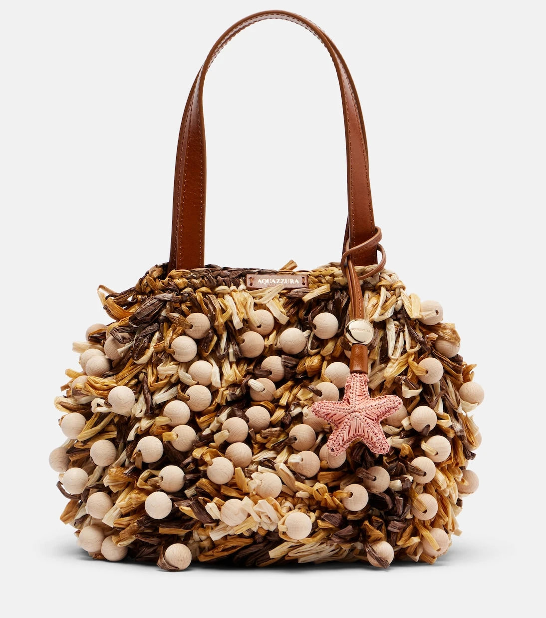 Aquazzura - Pom Pom beaded top-handle bag