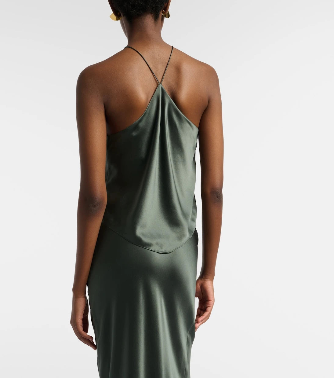 The Sei - Halterneck silk charmeuse top