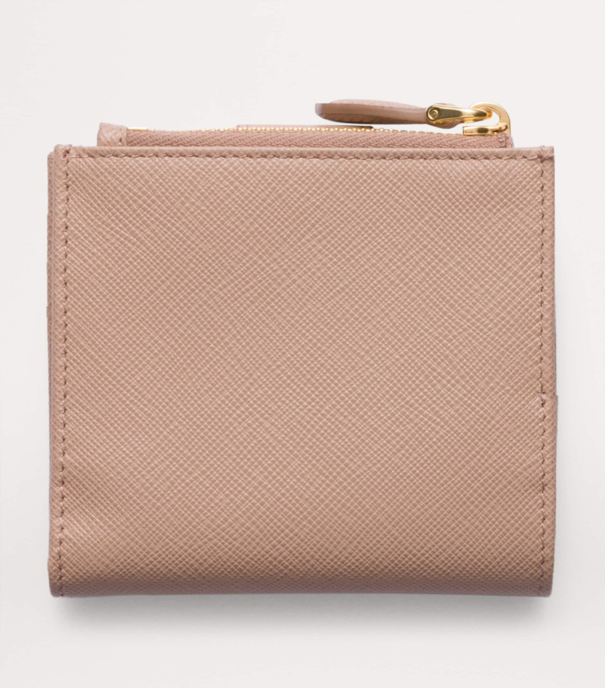 Prada Nude Saffiano Leather Bifold Card Holder