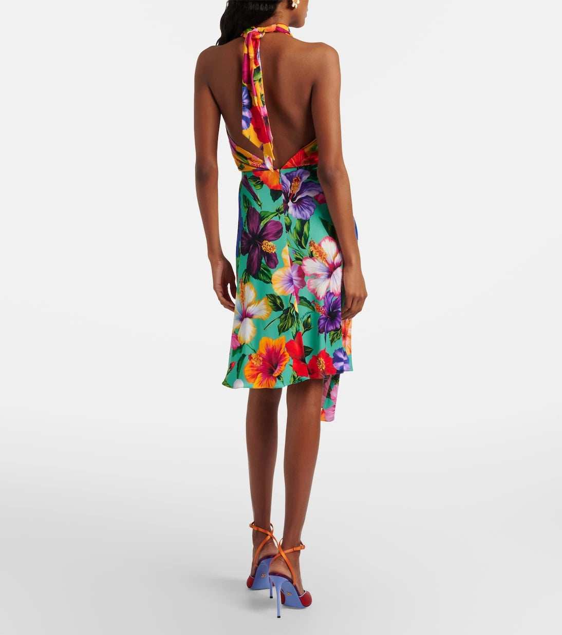 Dolce&Gabbana - Floral cutout wrap dress