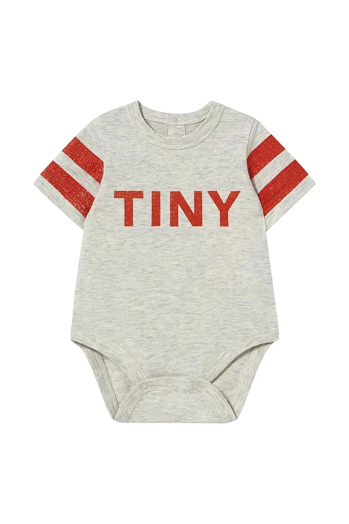 Бебешко боди от памук Tinycottons STRIPES LOGO BODY