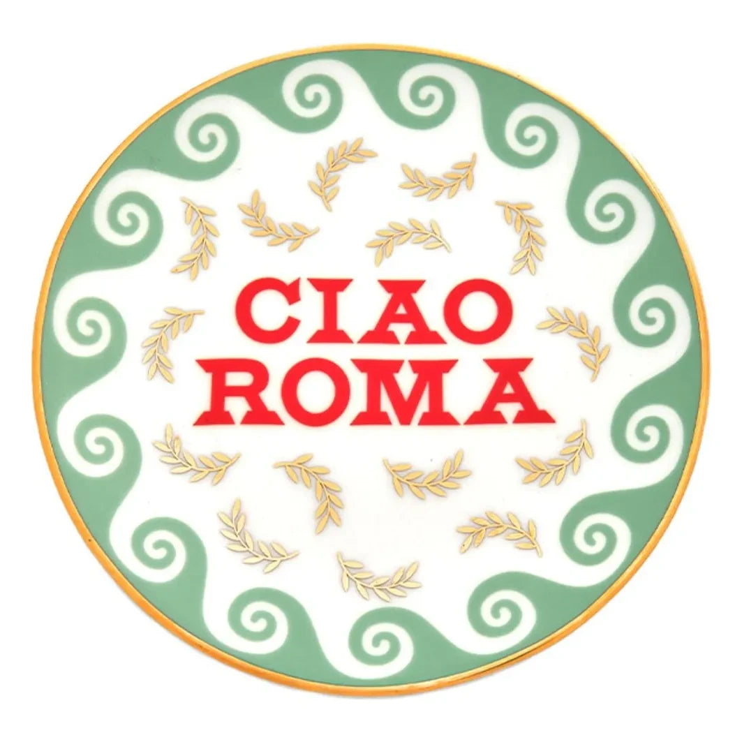 Bitossi - Ciao Roma plate | Green