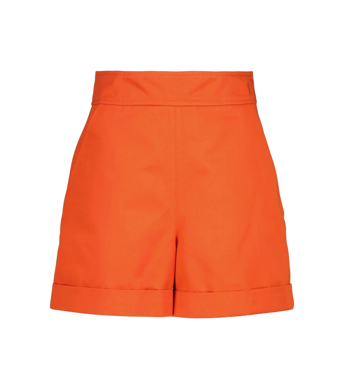 Marni - High-rise cotton and linen shorts