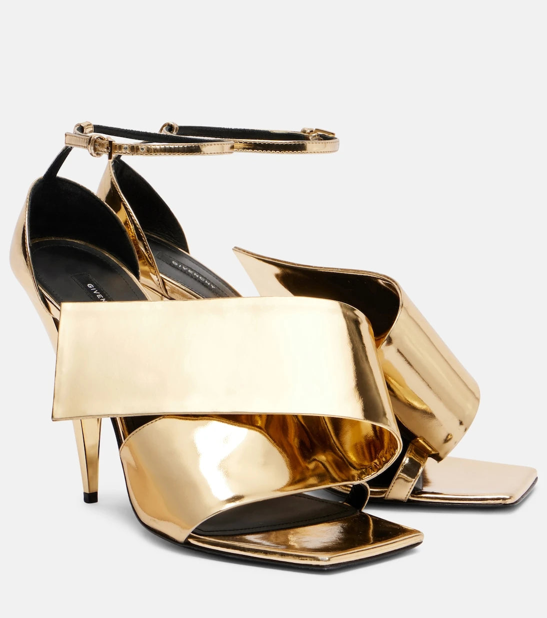 Givenchy - Sliced Square 90 patent leather sandals