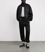 FEAR OF GOD ESSENTIALS Black Bonded Satin Bomber Jacket