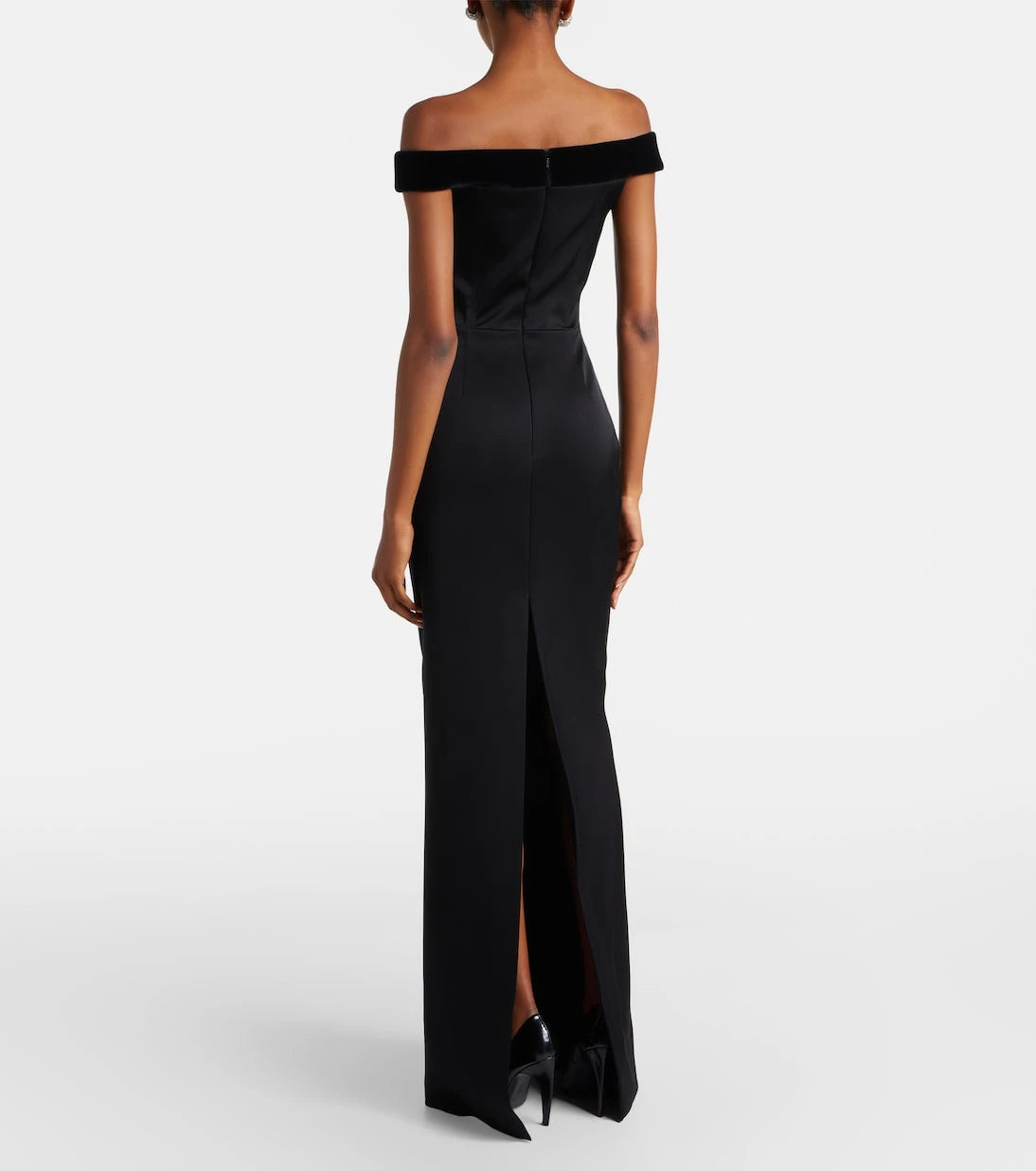 David Koma - Velvet-trimmed gown