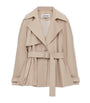 LOEWE Beige Cotton Belted Short Trench Coat