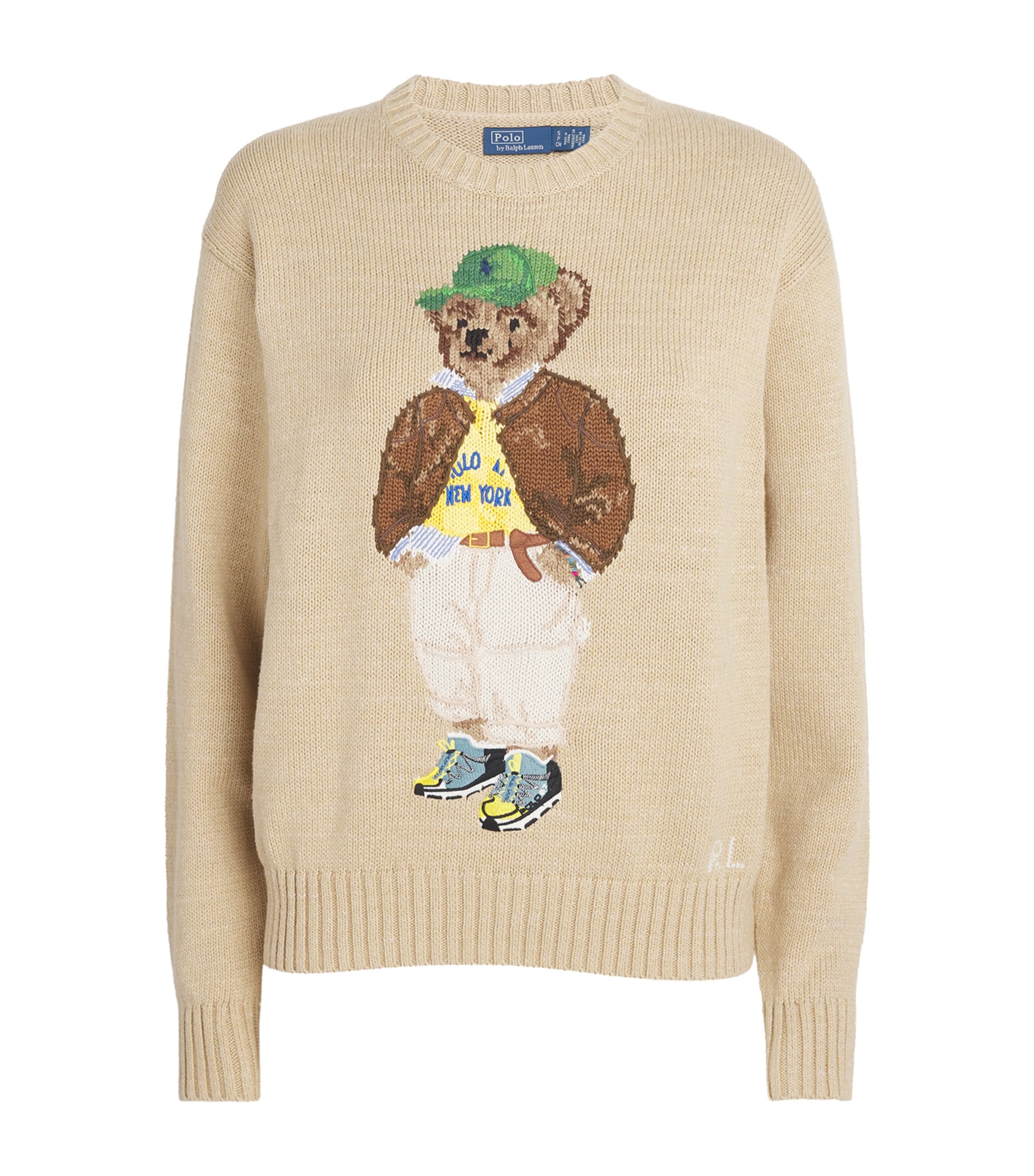 Brown Cotton Polo Bear Sweater