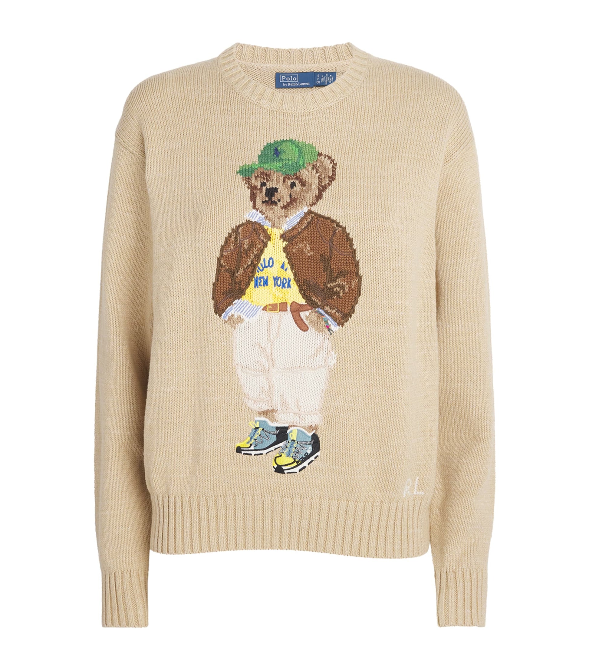 Brown Cotton Polo Bear Sweater
