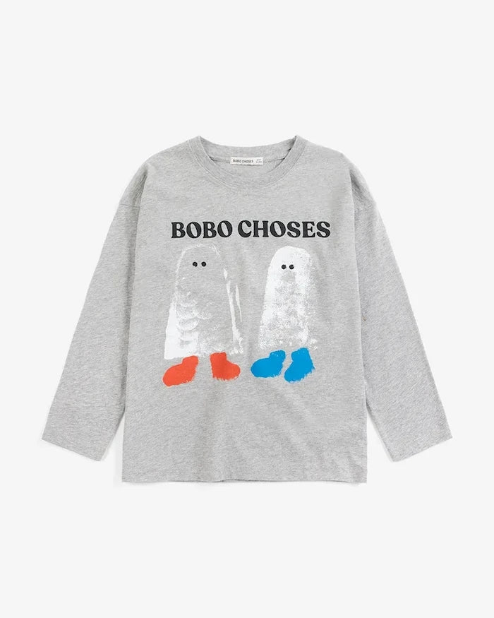 Bobo Choses çocuklar için pamuklu uzun kollu bluz Booty Ghosts
