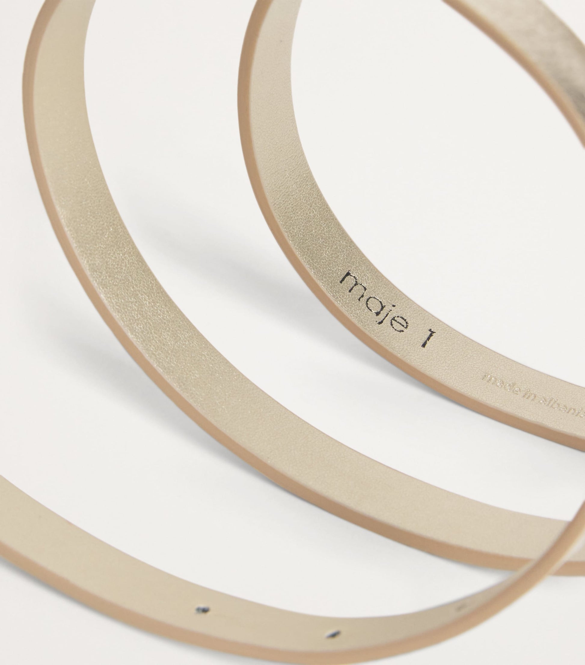 Gold Leather Clover Belt