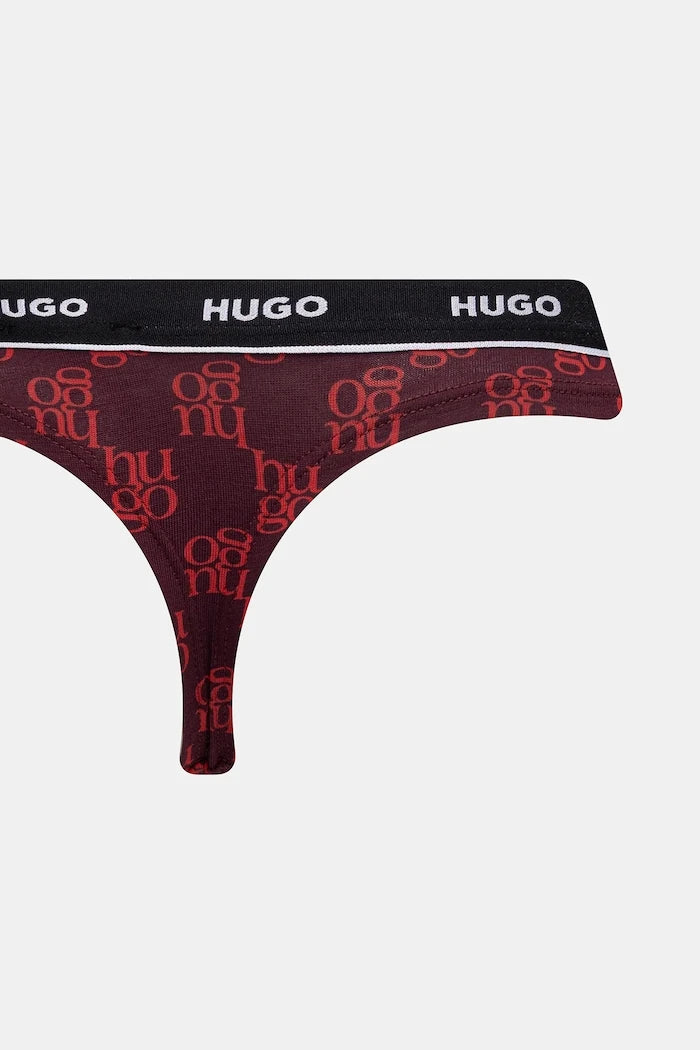 HUGO Kadın Pamuk Elastan Triplet Thong Design 3'lü