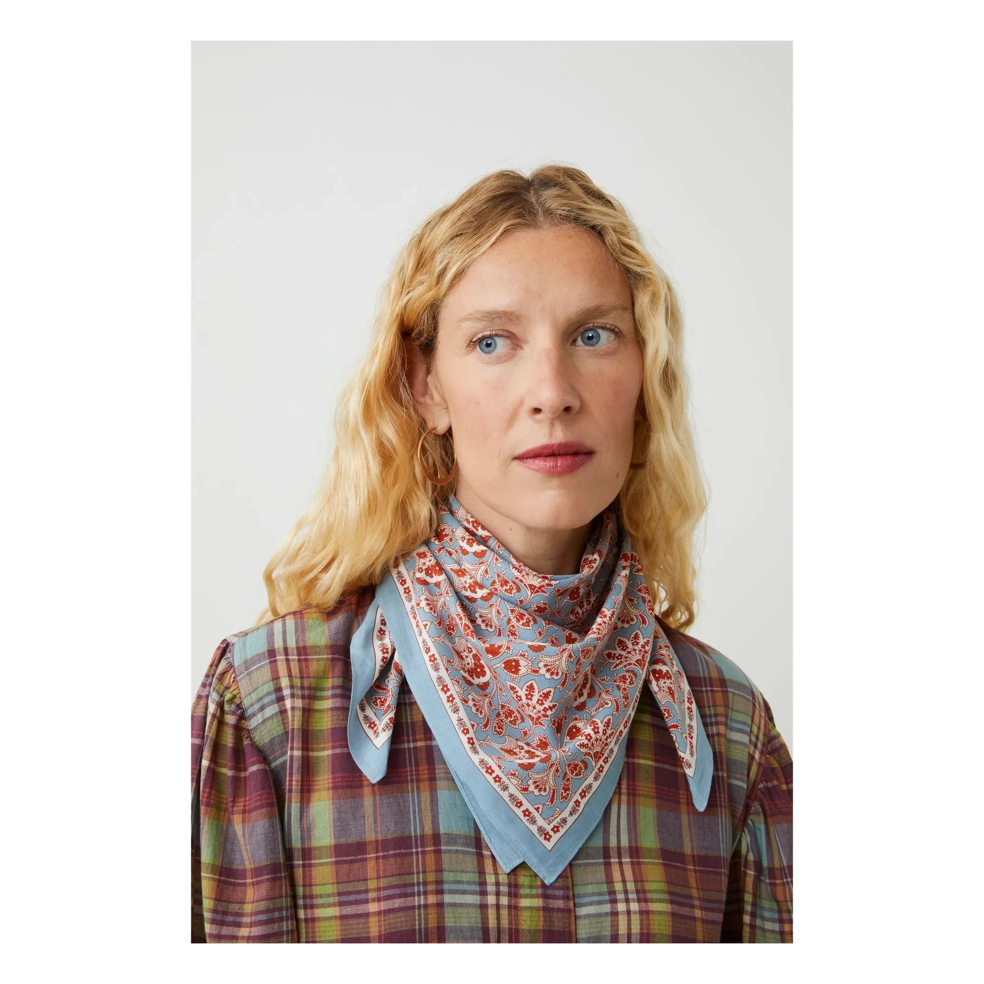 Moismont - India scarf N°764 Cotton | Blue