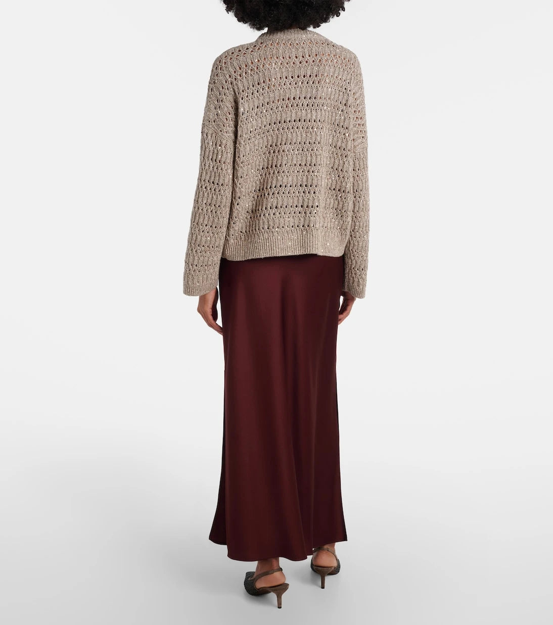 Brunello Cucinelli - Satin maxi skirt