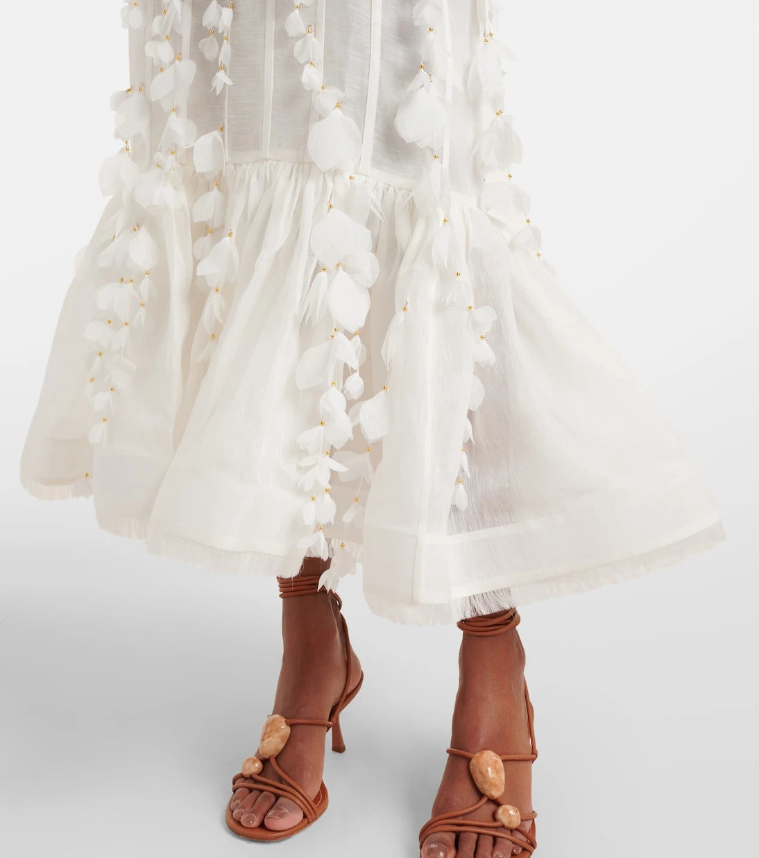 Zimmermann - Dawning linen and silk midi dress