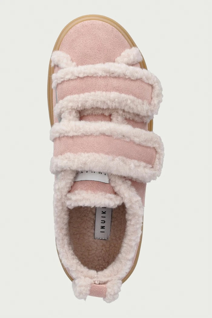 Inuikii Shearling Low Velcro Pastelle kadın süet sneaker