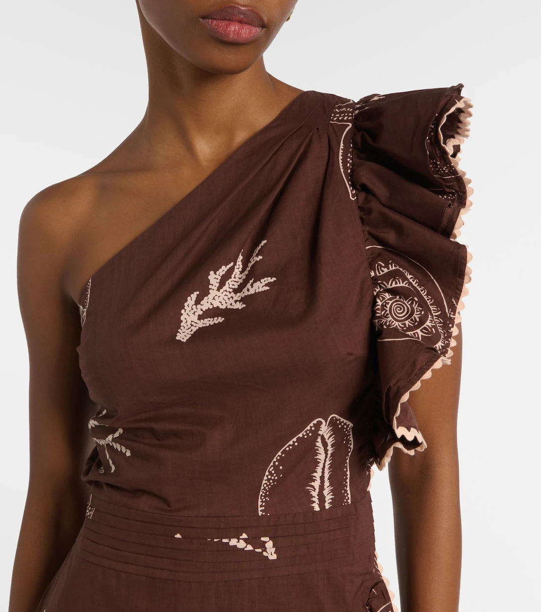 Poupette St Barth - Corinne one-shoulder cotton minidress