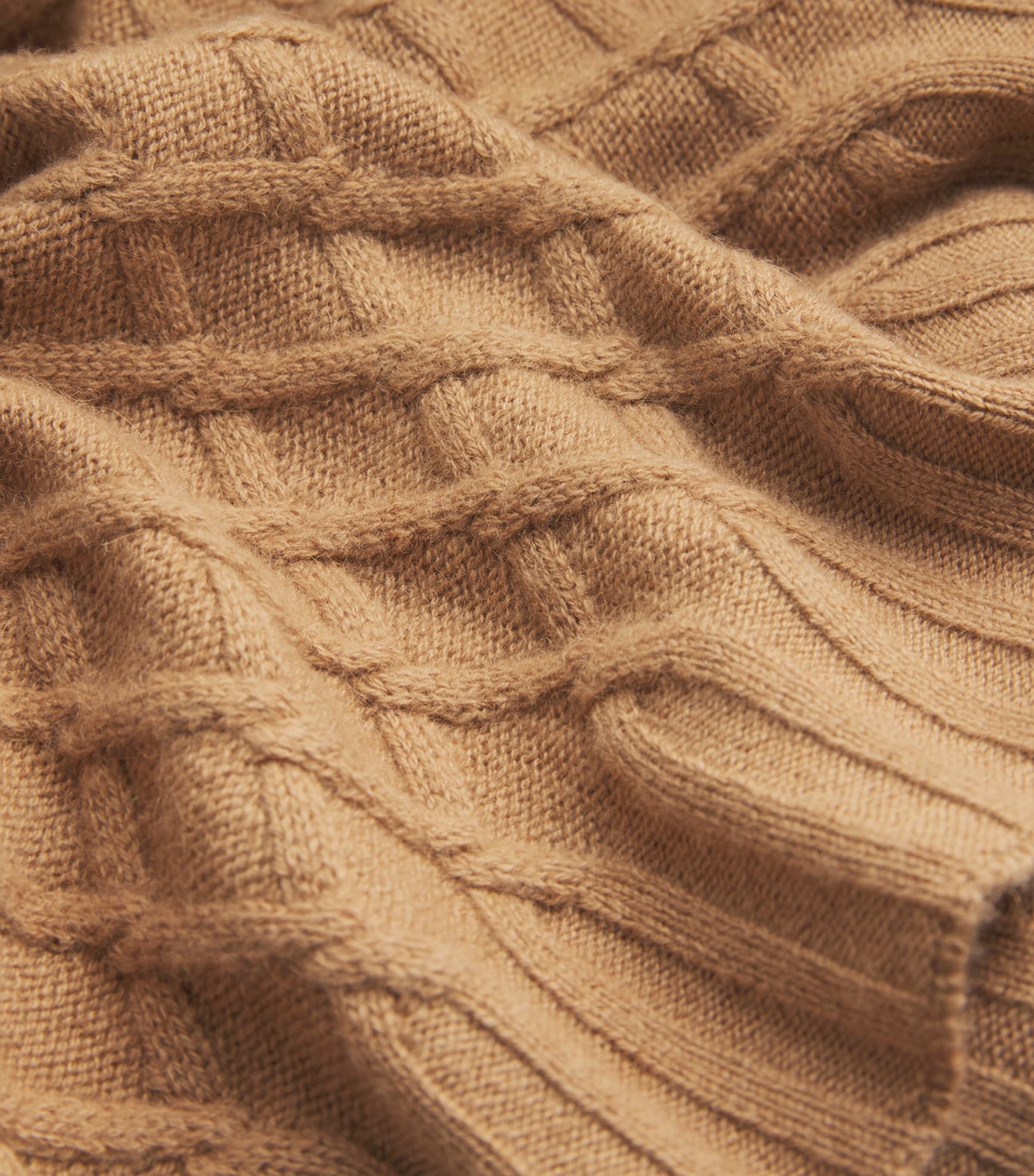 Beige Camel Knit Maxi Skirt