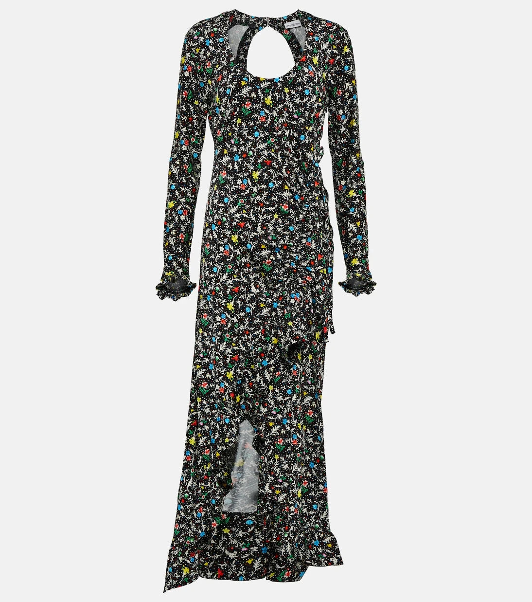 Rabanne - Printed wrap midi dress