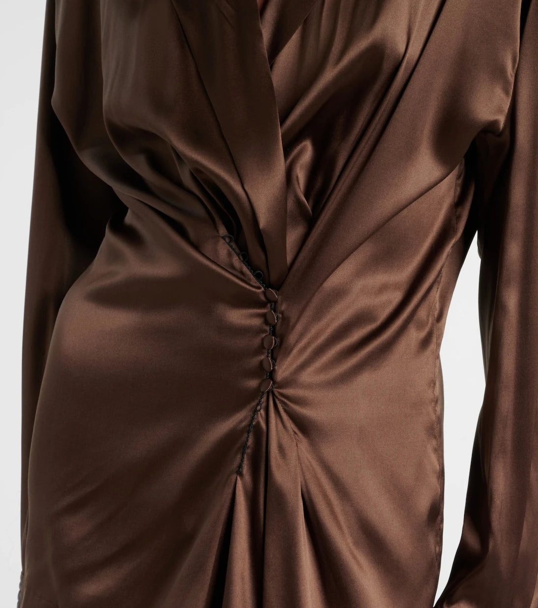 Dries Van Noten - Draped silk-blend shirt