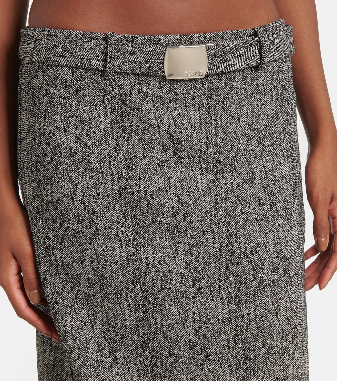 Staud - Murray herringbone maxi skirt
