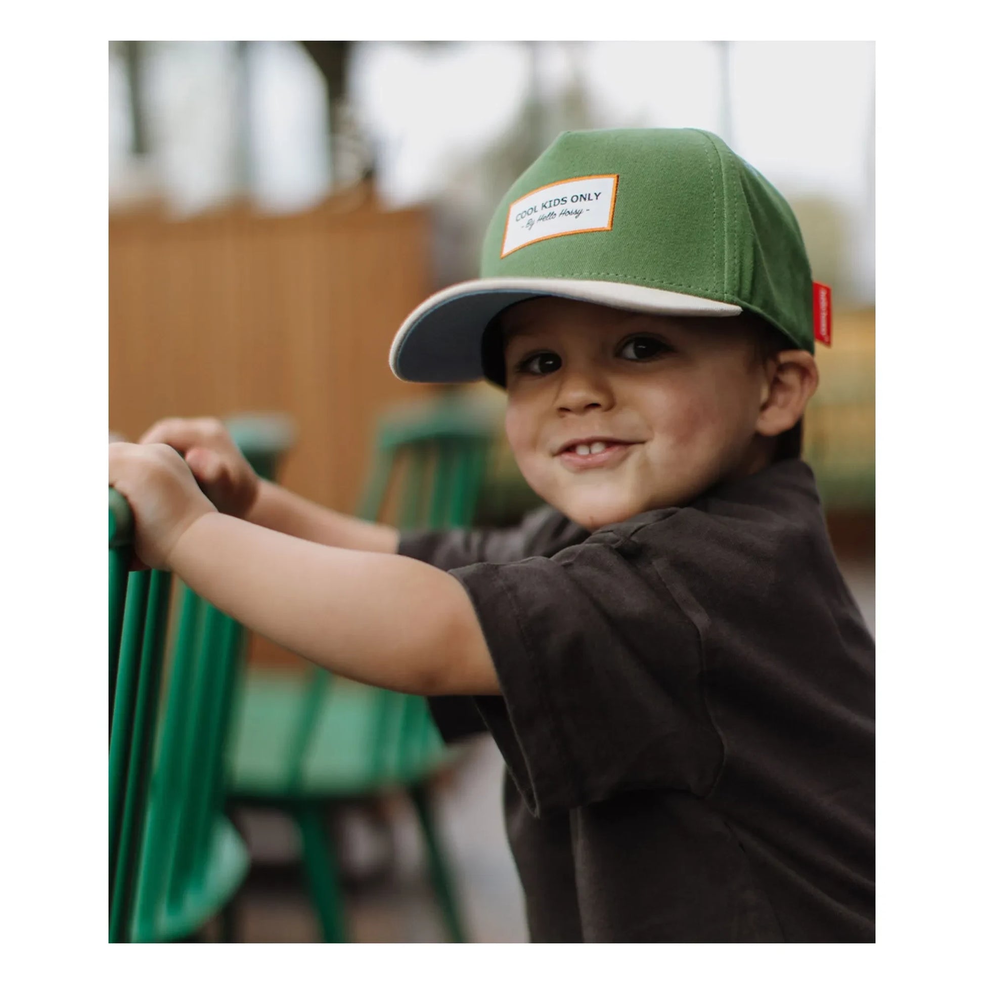 Hello Hossy - Organic Cotton Mini Curved Visor Cap | Green