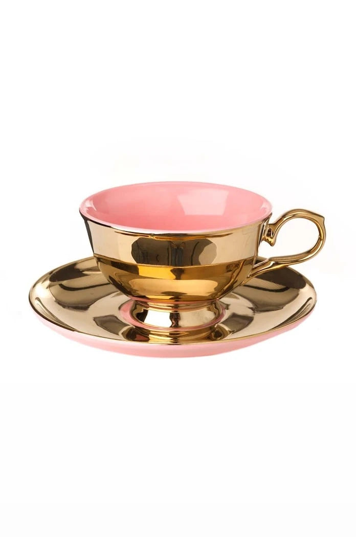 POLSPOTTEN Tea set Legacy 220 ml Çay Fincanı ve Tabak Seti (4 Parça)