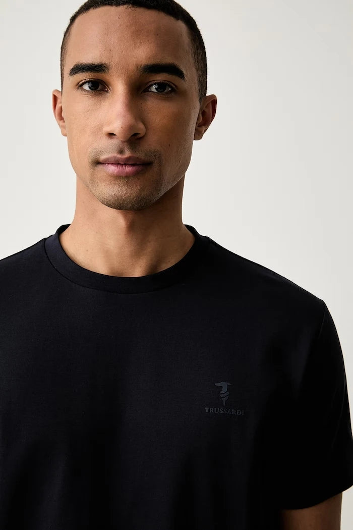 Trussardi basic erkek pamuklu elastanlı tişört