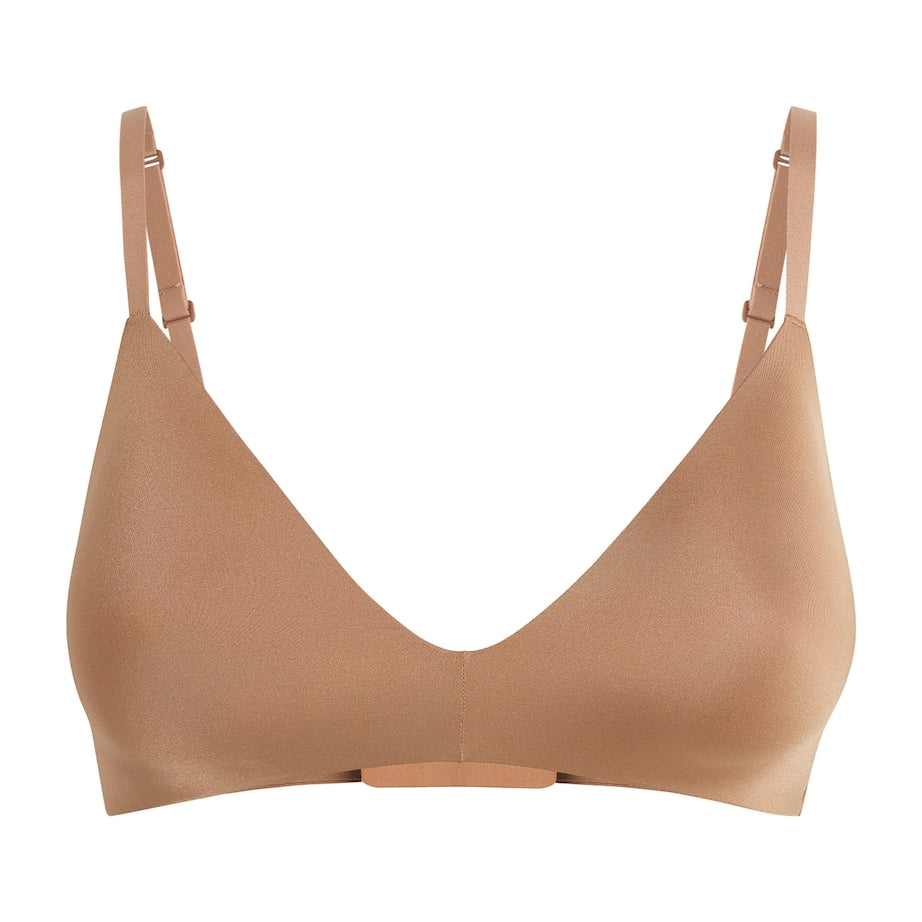 Skims Brown Wireless T-Shirt Bra