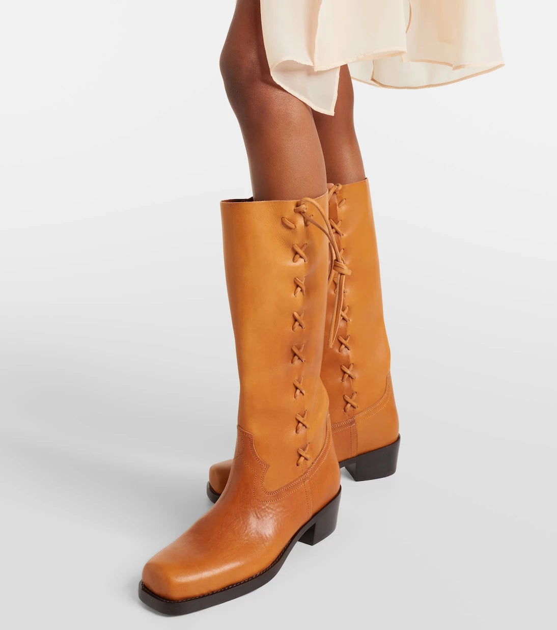 Paris Texas - Roxanne leather knee-high boots