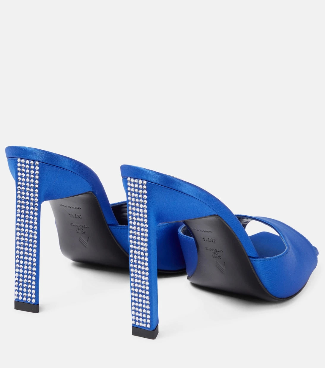 The Attico - Kaia embellished satin mules
