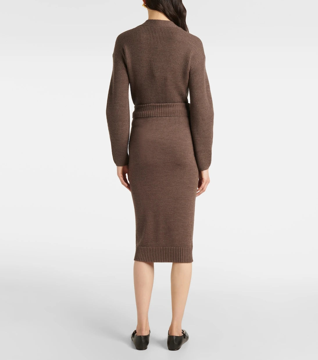 Max Mara - Melk virgin wool midi skirt