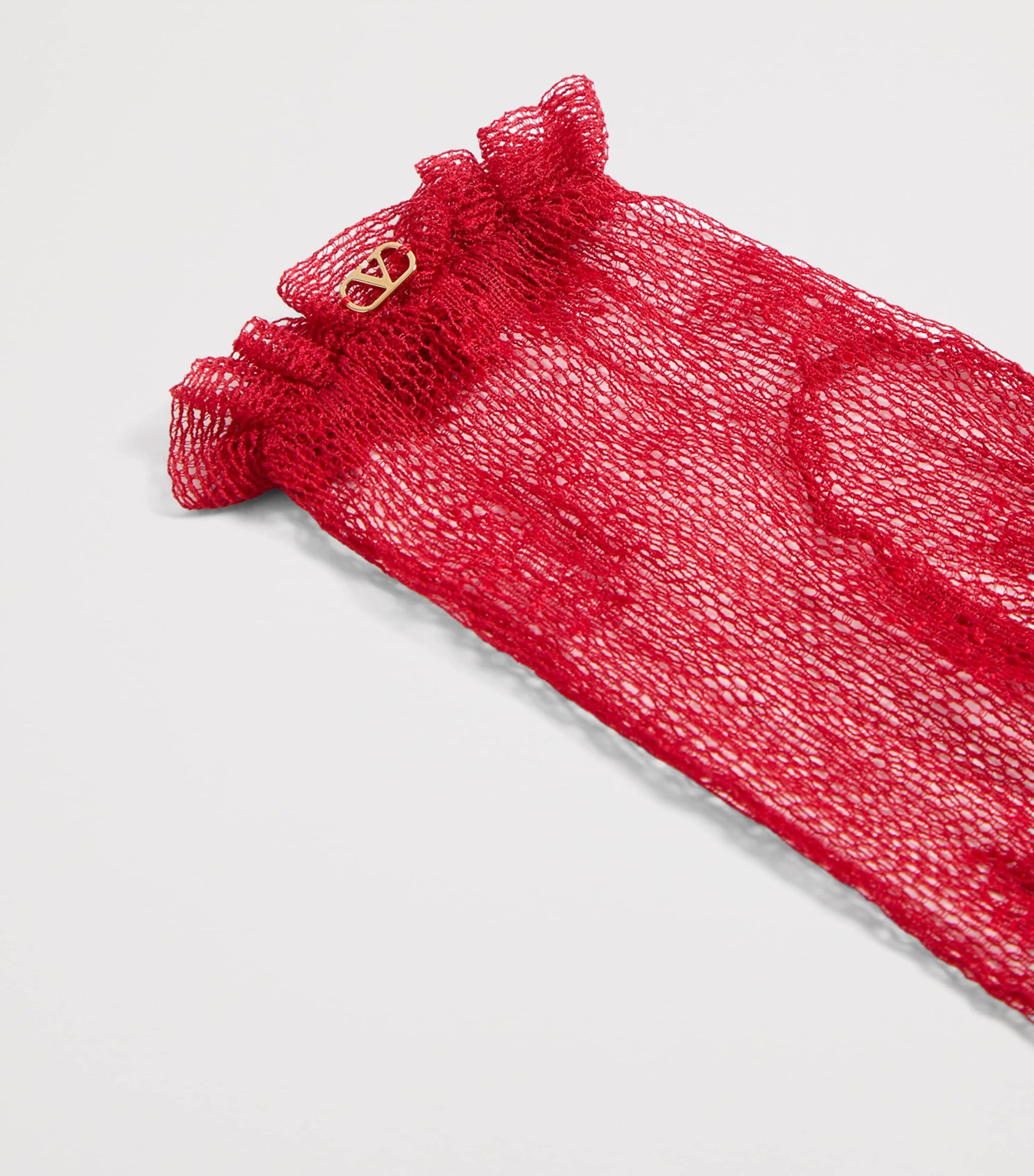 Valentino Garavani Red Lace VLogo Signature Gloves