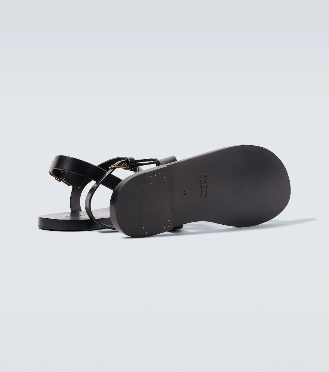Saint Laurent - Cassandre leather sandals