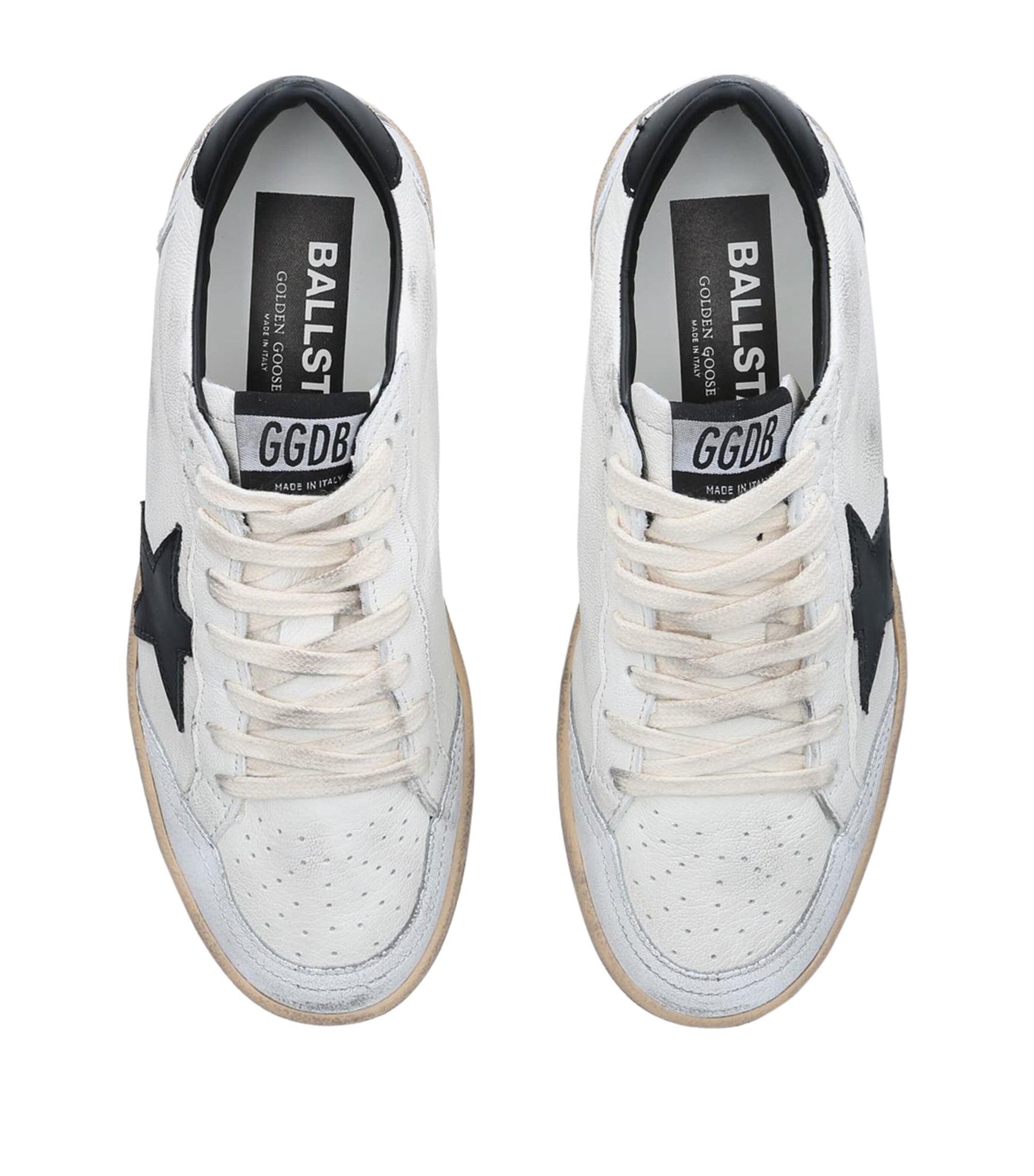 White Leather Ball Star Sneakers