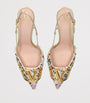 Sequin VLogo Slingback Heels 80
