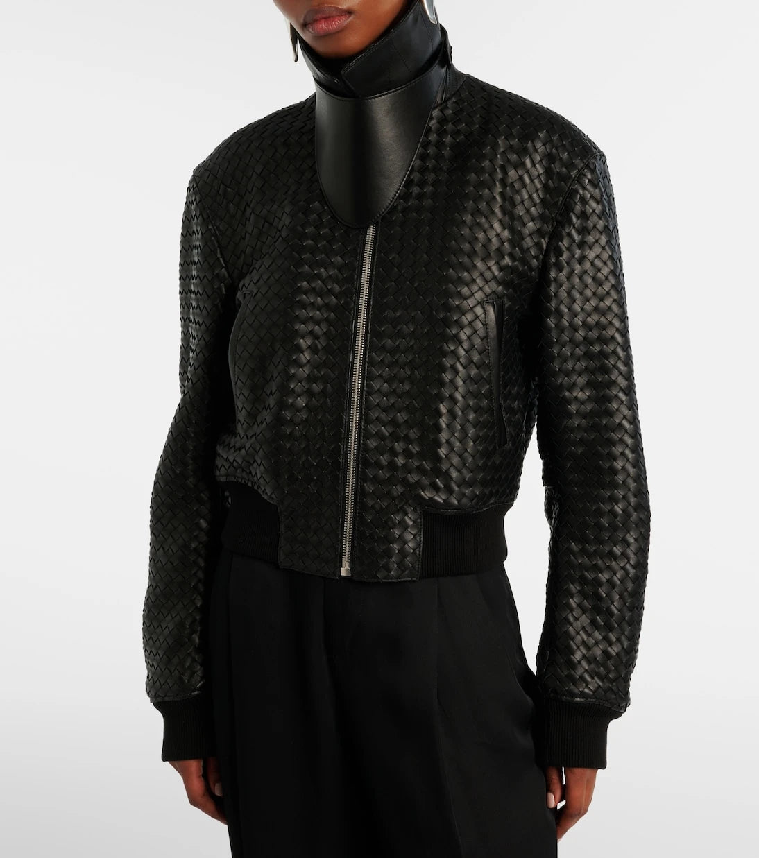 Bottega Veneta - Intrecciato leather jacket