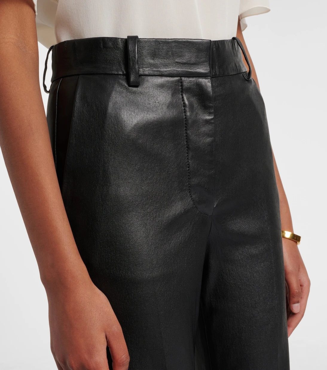 Joseph - Tafira mid-rise leather flared pants