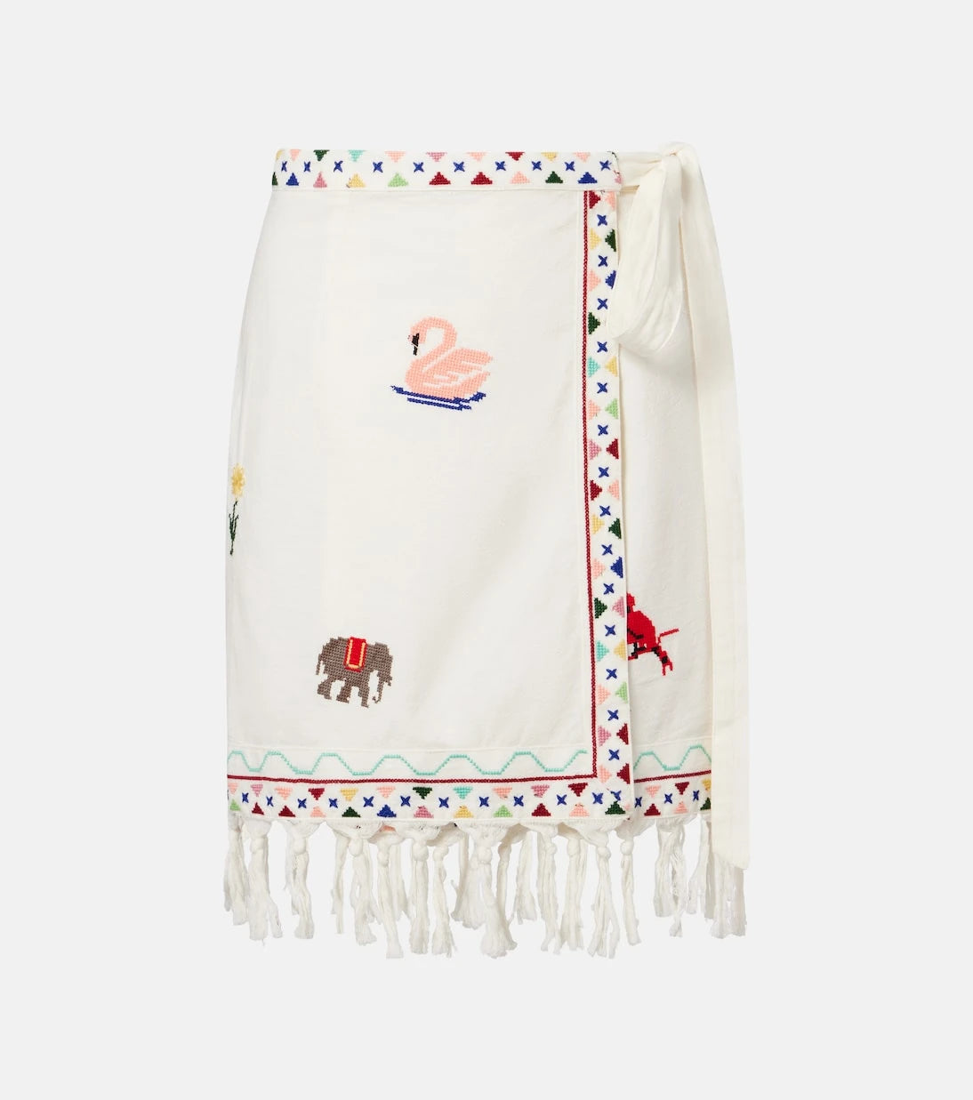 Rixo - Baela embroidered cotton miniskirt