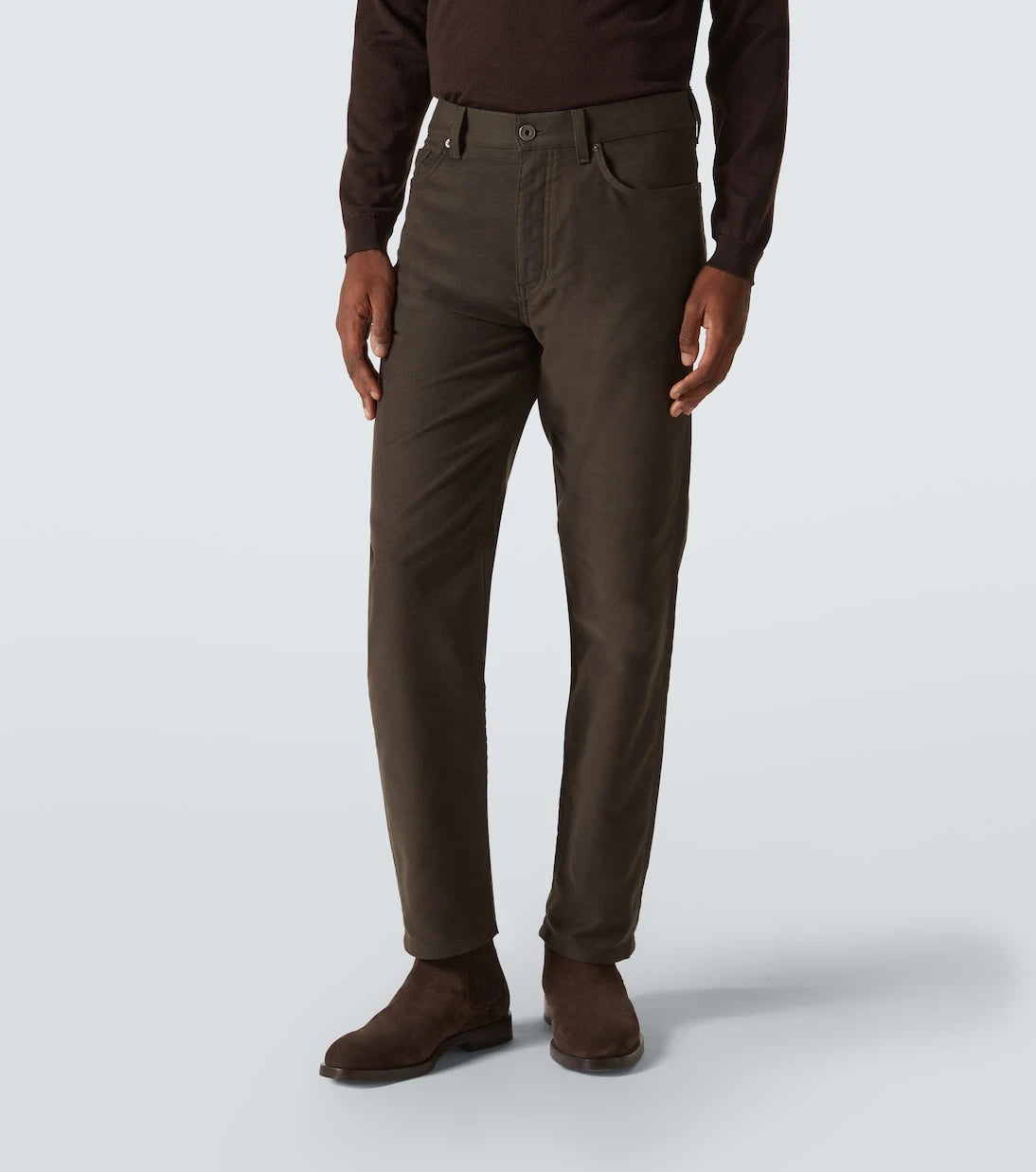 Zegna - Roccia cotton and cashmere straight pants