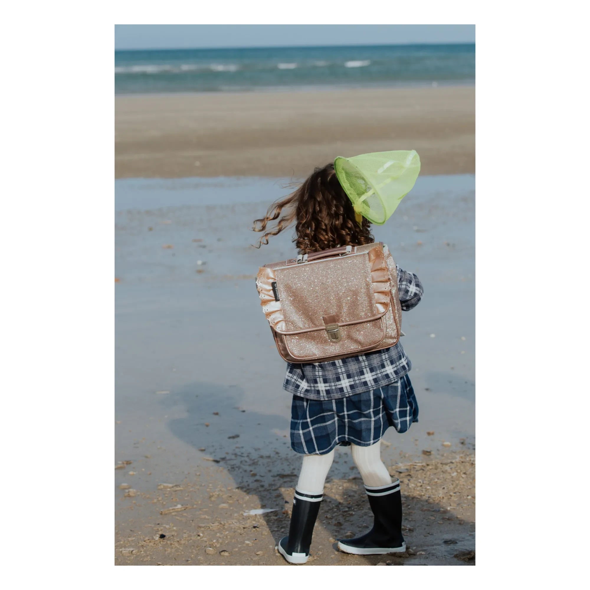 Caramel & Cie - Little Frilly Schoolbag | Copper red